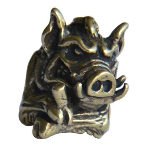 DIY Tools Wild Boar Brass Knife Beads Lanyard Pendants KeyChain Handbag Pendants - Picture 1 of 4