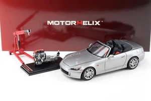 Motorhelix Honda S2000 (AP2) 1:18 plateado metálico + motor diecast M85108 - Imagen 1 de 9