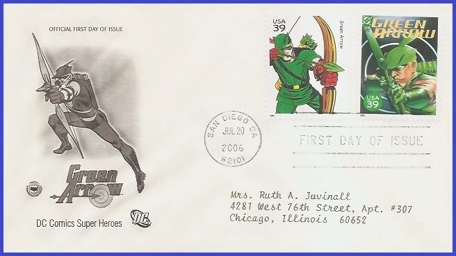USA3 #4084d ADDR PCS ARTCRAFT FDC STR2  Green Arrow Comics Superheroes - Image 1 of 1