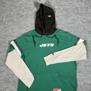 Vintage New Era New York Jets Hoodie Sweatshirt Herren Medium After Sleeve Pullover NFL - Bild 1 von 23