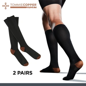 Tommie Copper Compression Socks 2 Pack, Small/Medium , Black, Unisex Sizing - Picture 1 of 7