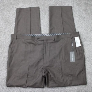 Michael Kors Hose Neu mit Etikett Herren 46 x 34 braun knitterarm Stretch flache Vorderseite - Bild 1 von 14