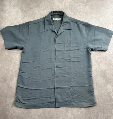 VTG Eighty Eight Men's Sz S Short Sleeve Shirt Button Up Blue Textured Casual - Image 1 of 4