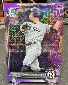Anthony Volpe 2022 Bowman Chrome Prospect Mega Box Mojo Purple Refractor /250 - Picture 1 of 2