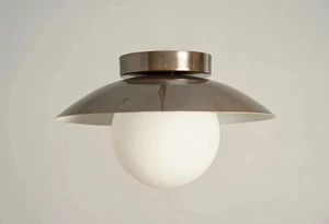 3 Light Mid Century Modern Brass Sputnik Flush Mount Fixture Modern chandelier - Picture 1 of 5