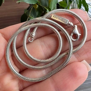 Vintage Italienische Sterling Silber 925 Schlangenkette Halskette 15,4g Signiert 925 Italy - Bild 1 von 11