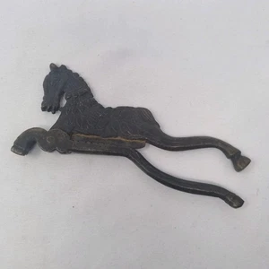 Vintage Antik Messing & Eisen Betel Nussschneider Form eines Pferdes Indien Asien ? - Bild 1 von 11