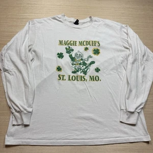 Vintage 90s St. Patrick’s Day 1993 Louis Maggie Mcduffs Pub T Shirt Missouri XL - Picture 1 of 9