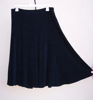 Chico's Travelers Tejido NUEVO Negro Columpio Panel Falda Talla 2 M L Baile VACACIONES DE NAVIDAD Foto 1 de 4