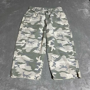 Vintage Riveted By Lee Camo Capri Pants Womens 10 Baggy Cotton USA - Picture 1 of 6