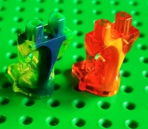 LEGO Minifigure Ghost Legs x2 Pieces Bundle Lot Orange Green 19859pb05 19859pb01 - Picture 1 of 3