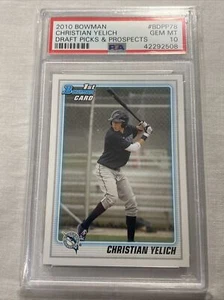 2010 1st Bowman Draft Picks & Prospects Christian Yelich PSA 10 - Picture 1 of 2