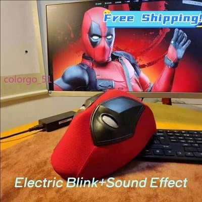 Auriculares eléctricos Deadpool control remoto máscara de carga de luz con efecto de sonido Foto 1 de 4