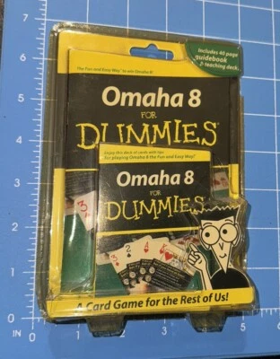 OMAHA 8 FOR DUMMIES~Guidebook & Teaching Deck for High-Low Poker Card Game NIDP - Image 1 of 4