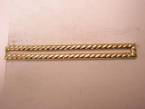 2-5/16" Thin Boxed Design Gold Tone Quality Vintage AVON Tie Bar Clip simple - Picture 1 of 6