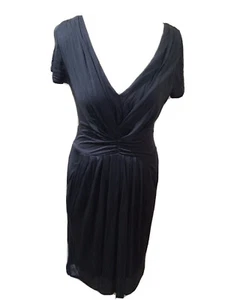 JIGSAW Ruched Grey Fully Lined Dress U.K. Small T6025 - Picture 1 of 5