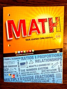 MATH CCSS COURSE 1 VOL 1 STUDY GUIDE & PRACTICE WORKBOOK BRAND NEW FREE SHIP - Imagen 1 de 15