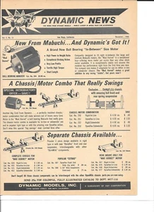 Dynamic Slot Car Mabuchi Motors & Chassis Vintage Magazine Ad PHOTOCOPY - Picture 1 of 1