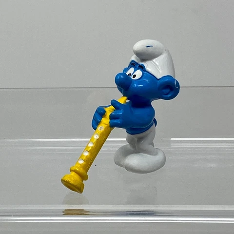 Smurfs 20095 Oboist Smurf Oboe Flute Vintage Music Figure PVC Peyo Bully Cover