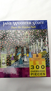 Jane Wooster Scott "Down the Garden Path" Ceaco 300 Oversized Pieces Puzzle