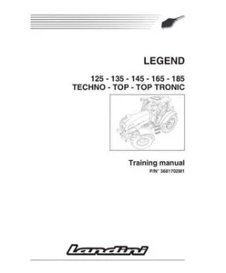 Landini Legend Techno Top Tronic 125 135 145 165 185 Workshop Manual - Picture 1 of 4