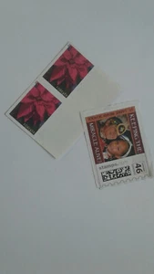USPS FOREVER STAMPS POINSETTIA 2013 + St Labre Indian Keep Miracle Alive Stamp - Picture 1 of 4
