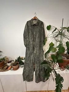 Vintage Tiger Stripe Camouflage Coveralls XL Camo Bass Pro Outdoors Hunt Fish - Picture 1 of 11