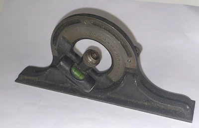 VINTAGE CAST IRON BROWN & SHARPE REVERSIBLE COMBINATION SQUARE PROTRACTOR - Image 1 of 4