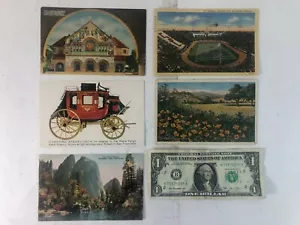 5 Vintage Postcards of Various Landmarks and Scenic Views from California - Picture 1 of 2