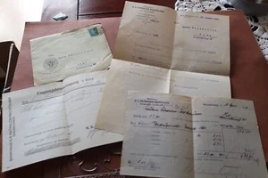 alter Briefumschlag Bankhaus N.S. Nathalion Braunschweig mit Inhalt 1929  - Picture 1 of 5