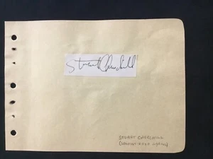 Stuart Churchill Sänger Fred Waring Orchestra signierte Schnittsignatur - Bild 1 von 2