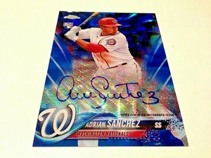 Adrian Sanchez 2018 Topps Chrome Blue Wave Refractor Rookie Autograph #/150 - Bild 1 von 2