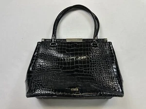 Lesen! Kate Spade Constance Knightsbridge große Umhängetasche schwarz Krokoprägung - Bild 1 von 15
