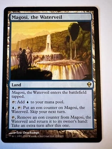 MTG Magic The Gathering Zendikar Magosi, the Waterveil Rare Land LP - Picture 1 of 2