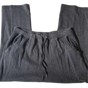 Tommy Hilfiger Unisex Sweatpants Black Heathered Pocket Drawstring Cotton XL - Picture 1 of 10