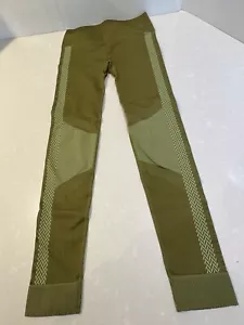 Fabletics High Waisted Seamless Checked Leggings Medium Green - Picture 1 of 9