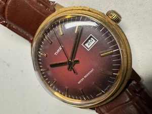 Timex 1974 Marlin 35MM Textured Dial 28560 02574S New Crystal Runs Good - Picture 1 of 15