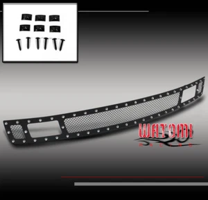 07-13 CHEVY SILVERADO 1500 BUMPER STAINLESS STEEL MESH GRILLE GRILL INSERT BLACK - Picture 1 of 4