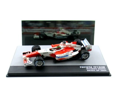 FORMULA-1 RICARDO ZONTA TOYOTA TF104B WORLD CHAMPION GP BRASILE 2004,ALTAYA 1:43 - Immagine 1 di 4