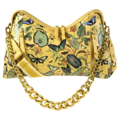 Sharif Legacy Milano Leather Satchel with Two Shoulder Straps-Butterfly Saffron - Image 1 of 4