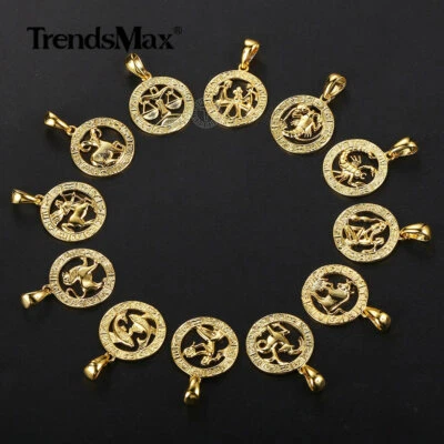 Gold Filled Constellation Horoscope Zodiac Sign Pendant Charm Aries Scorpio - Image 1 of 4