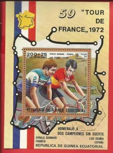 Tour de Francia 1972 Ciclista Bloque 72 Guinea Ecuatorial - Imagen 1 de 1