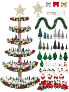 Espositore Villaggio di Natale Cinnvoice 6 Livelli 59" Montaggio a Parete + Set - Foto 1 di 10