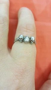Russia Russian imperial white guard skulls silver ring Silver mark 84 - Picture 1 of 7