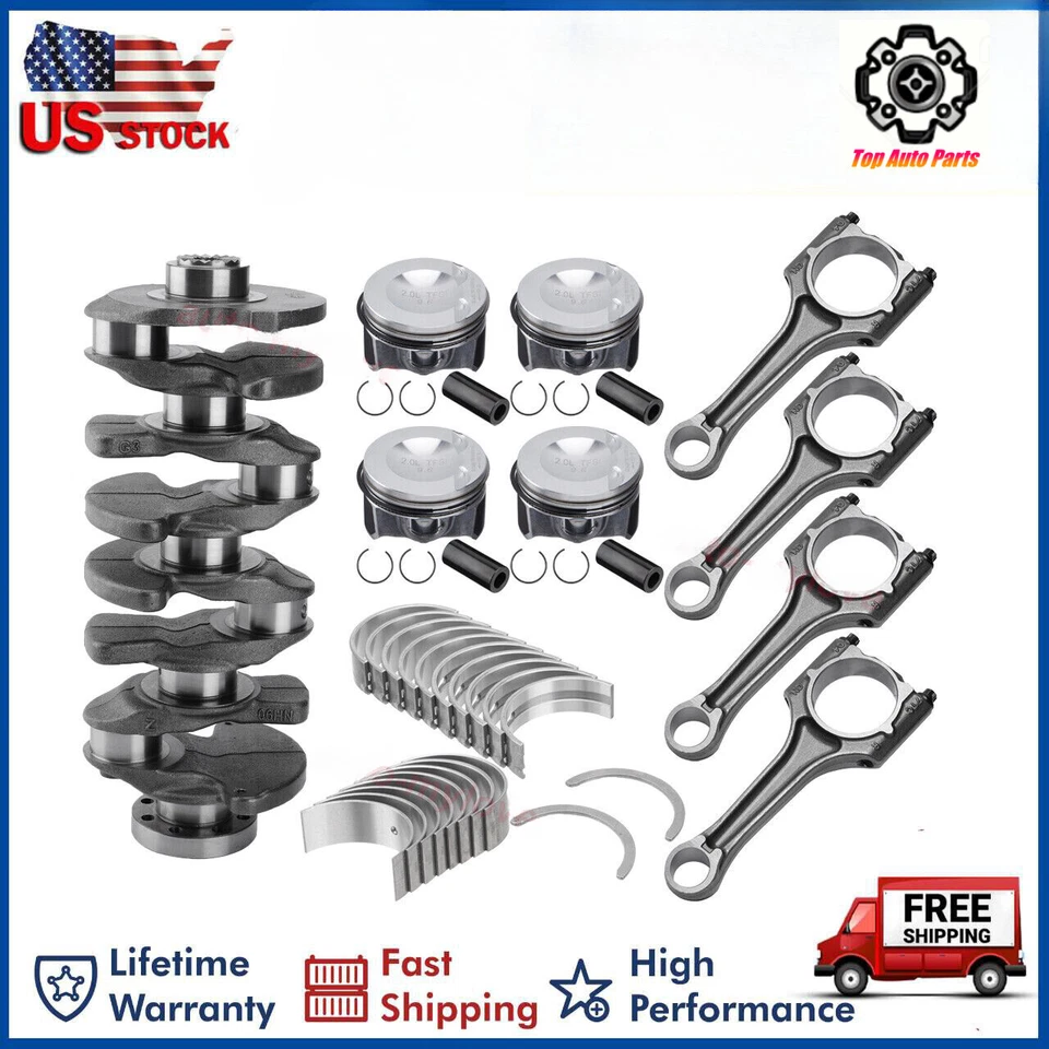 Engine Overhaul Rebuild Kit-Crankshaft /Rod/Bearings 2.0T for Audi A4 A6 VW Golf - Image 1 of 4