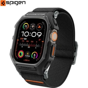 Etui mit Armband für Watch Ultra 2/1 49mm Case Ührenarmband Spigen Schwarz - Bild 1 von 12