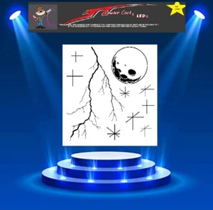 Vernice aerografo modello luna chiaro stelle stencil #L2 - Foto 1 di 2
