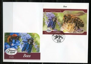 Sierra Leone 2019 Api Souvenir Foglio Primo Giorno Cover - Foto 1 di 1