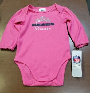 New Pink Bears Princess Infant Onesie Sport NFL Team Apparel By Gerber Z8