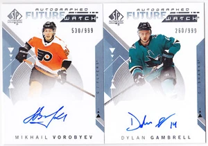 18-19 SP Authentic Mikhail Vorobyev /999 Auto Rookie Future Watch Flyers 2018 - Picture 1 of 1